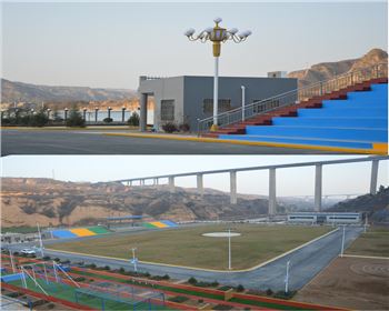 廣場高桿燈、中華燈-陜西渭南合陽特警訓(xùn)練基地廣場照明